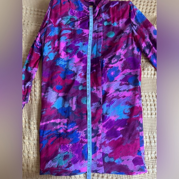 Vintage Ungaro dress,burgundy/pink/blue, size M-L - Picture 11 of 12